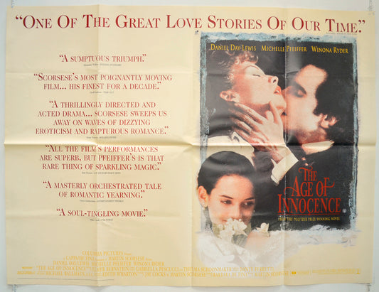 The Age Of Innocence Original Quad Poster - Film Poster - Movie Poster  