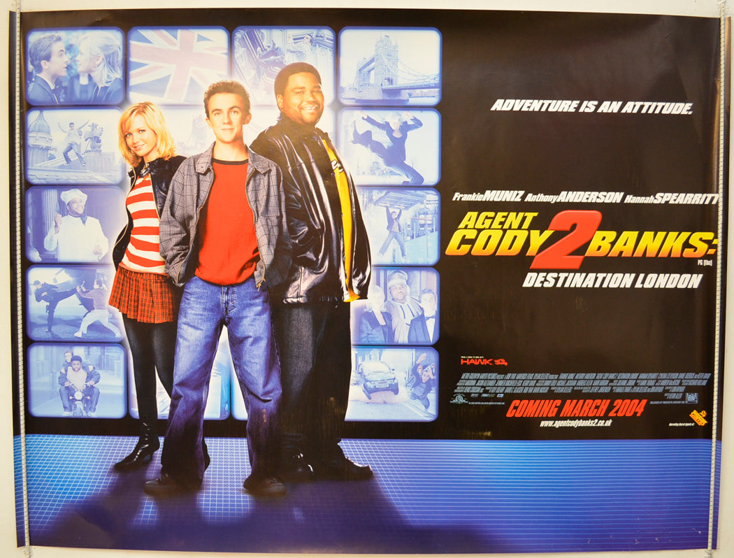 Agent Cody Banks 2 : Destination London  Original Quad Poster - Film Poster - Movie Poster 