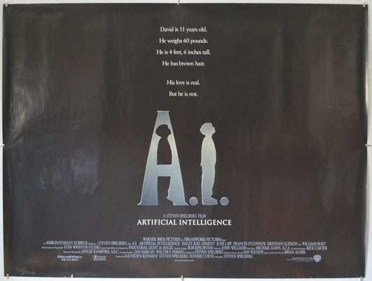 A.I. Original Quad Poster - Film Poster - Movie Poster