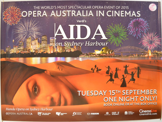 Aida On Sydney Harbour  Original Quad Poster - Film Poster - Movie Poster