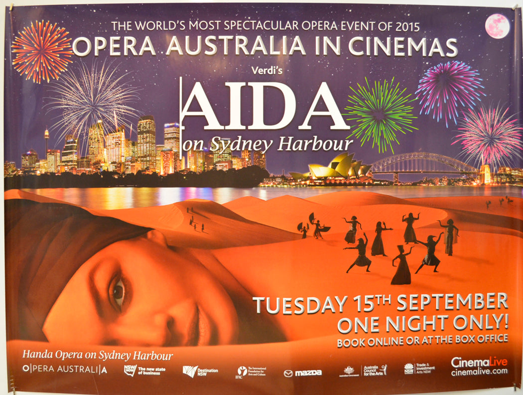 Aida On Sydney Harbour  Original Quad Poster - Film Poster - Movie Poster