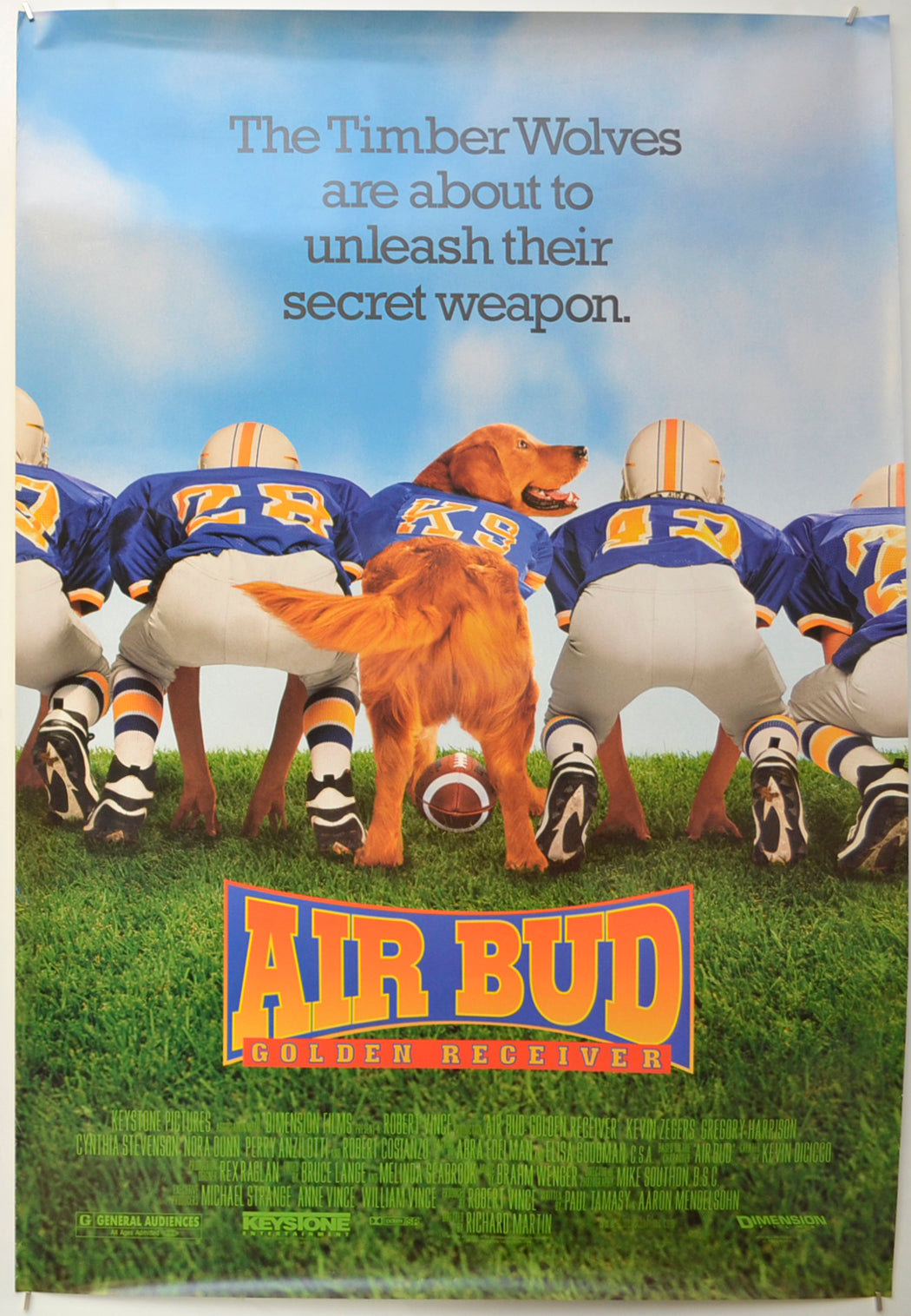 Air Bud Original One Sheet Poster - Film Poster - Movie Poster