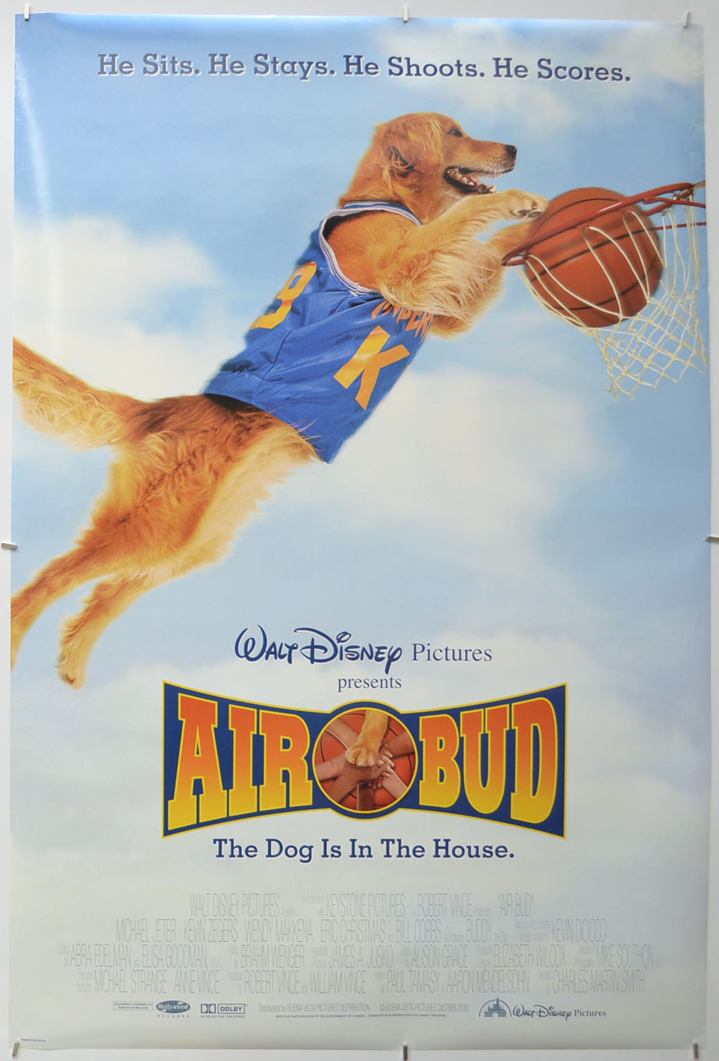 Air Bud  Original One Sheet Poster - Film Poster - Movie Poster