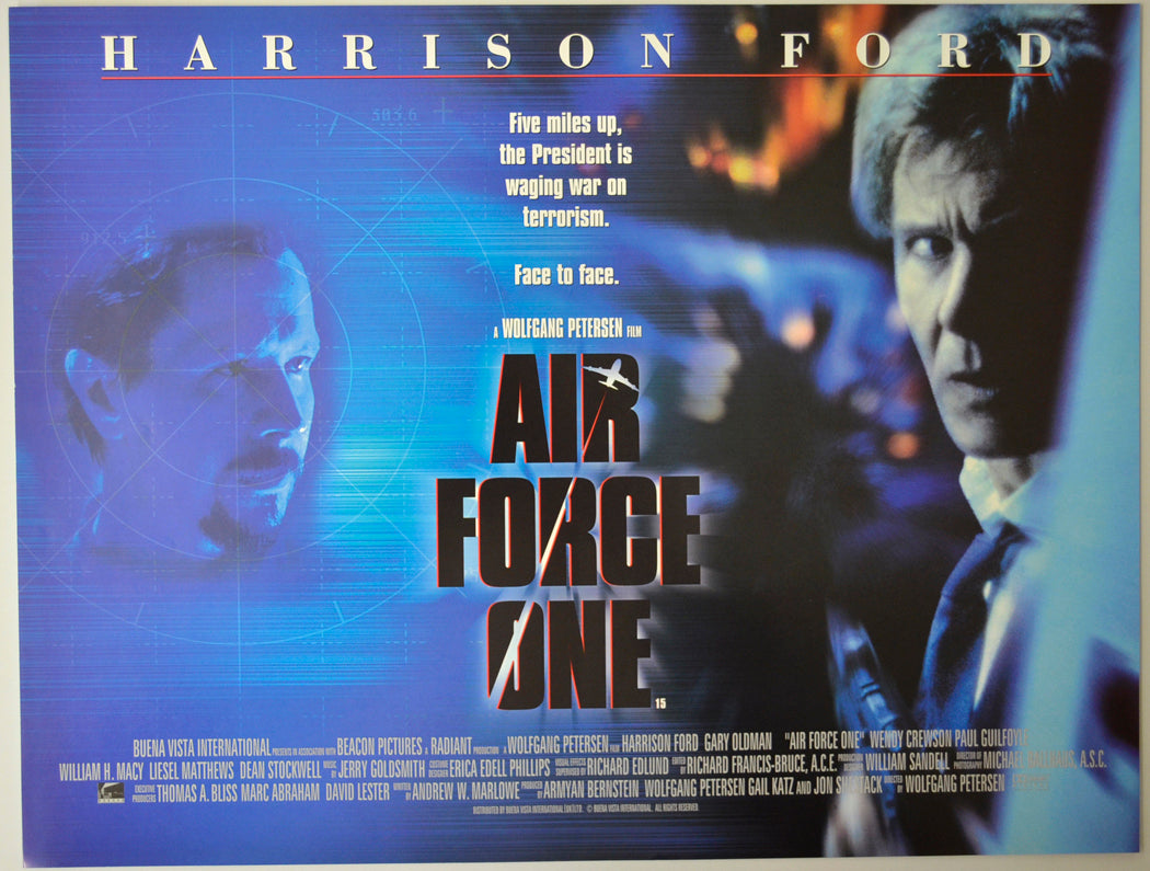 Air Force One Original Mini Quad Poster - Film Poster - Movie Poster