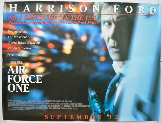 Air Force One (Teaser / Advance Version) Original Quad Poster - Film Poster - Movie Poster