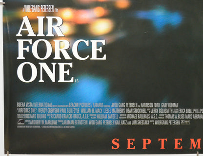 AIR FORCE ONE (Bottom Left) Cinema Quad Movie Poster 