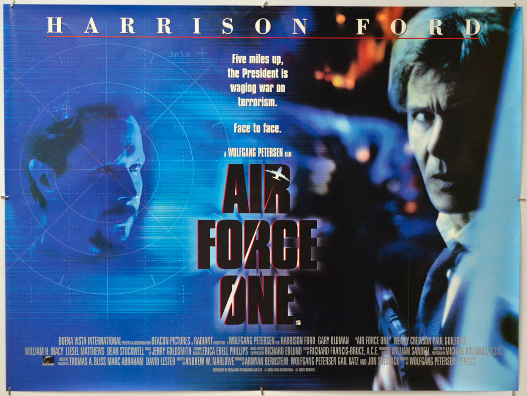 Air Force One - Original Quad Poster - Film Poster - Movie Poster