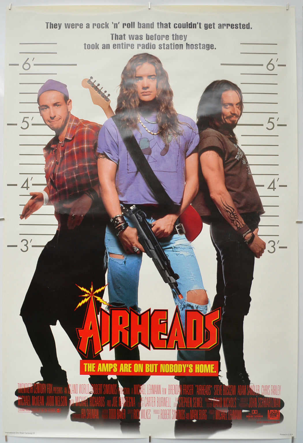 Airheads Original One Sheet Poster - Film Poster - Movie Poster