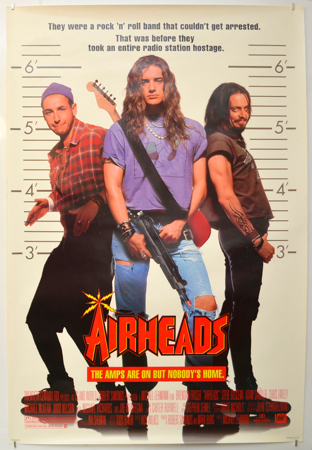 Airheads Original One Sheet Poster - Film Poster - Movie Poster