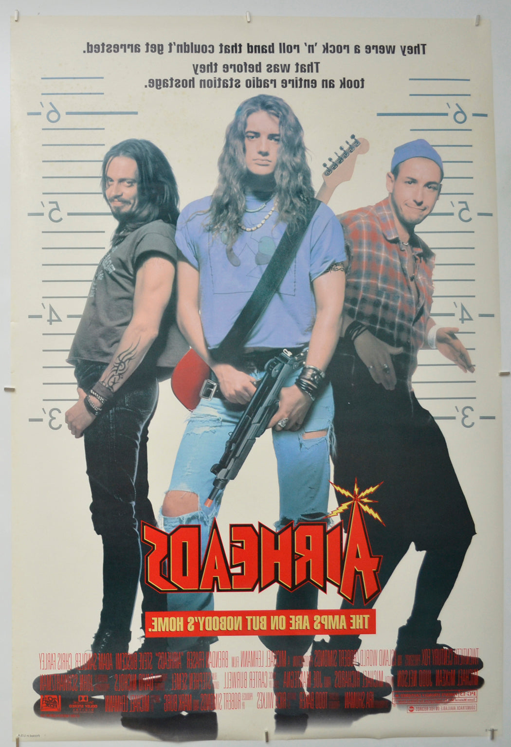 AIRHEADS (Back) Cinema One Sheet Movie Poster 