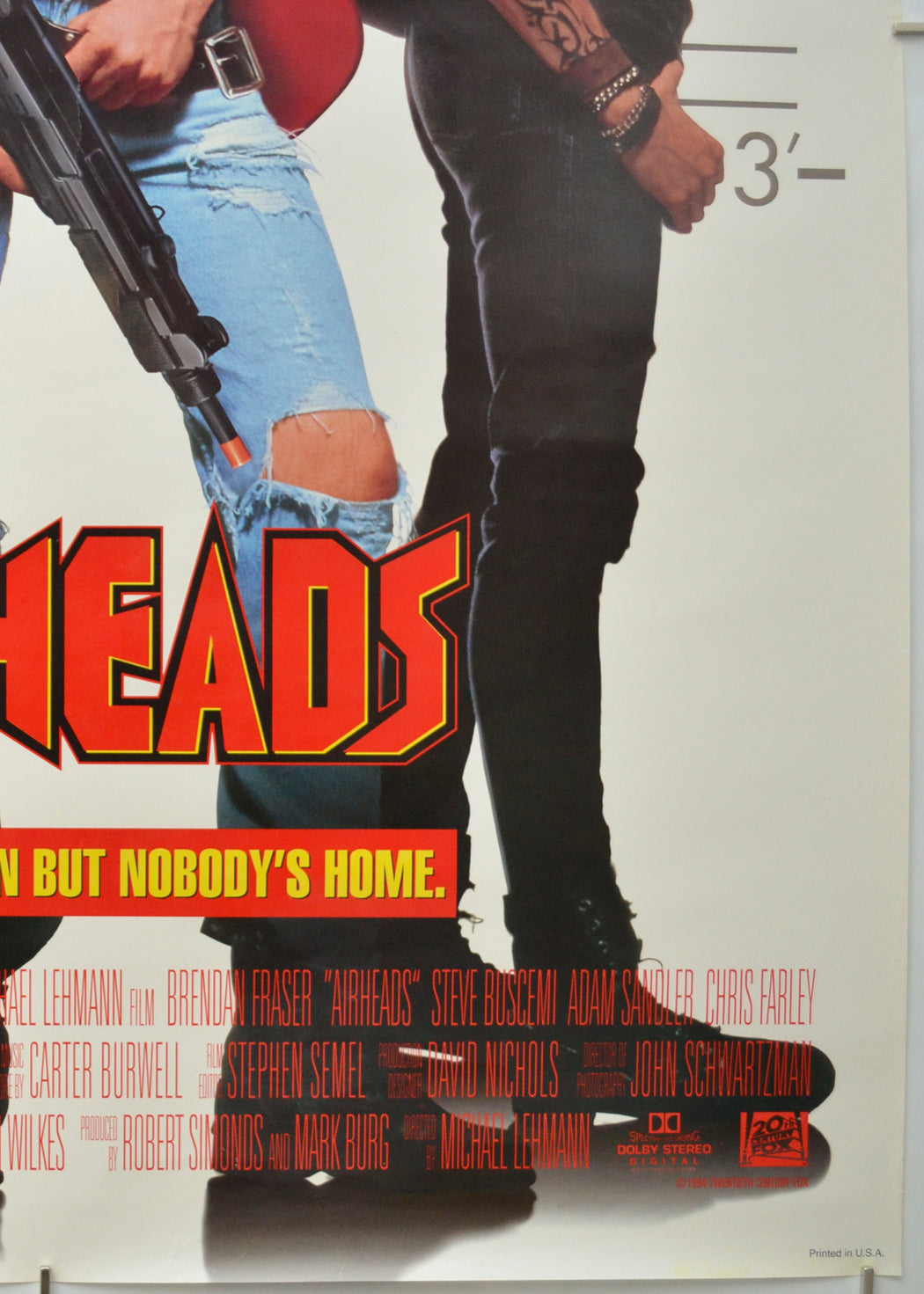 AIRHEADS (Bottom Right) Cinema One Sheet Movie Poster 