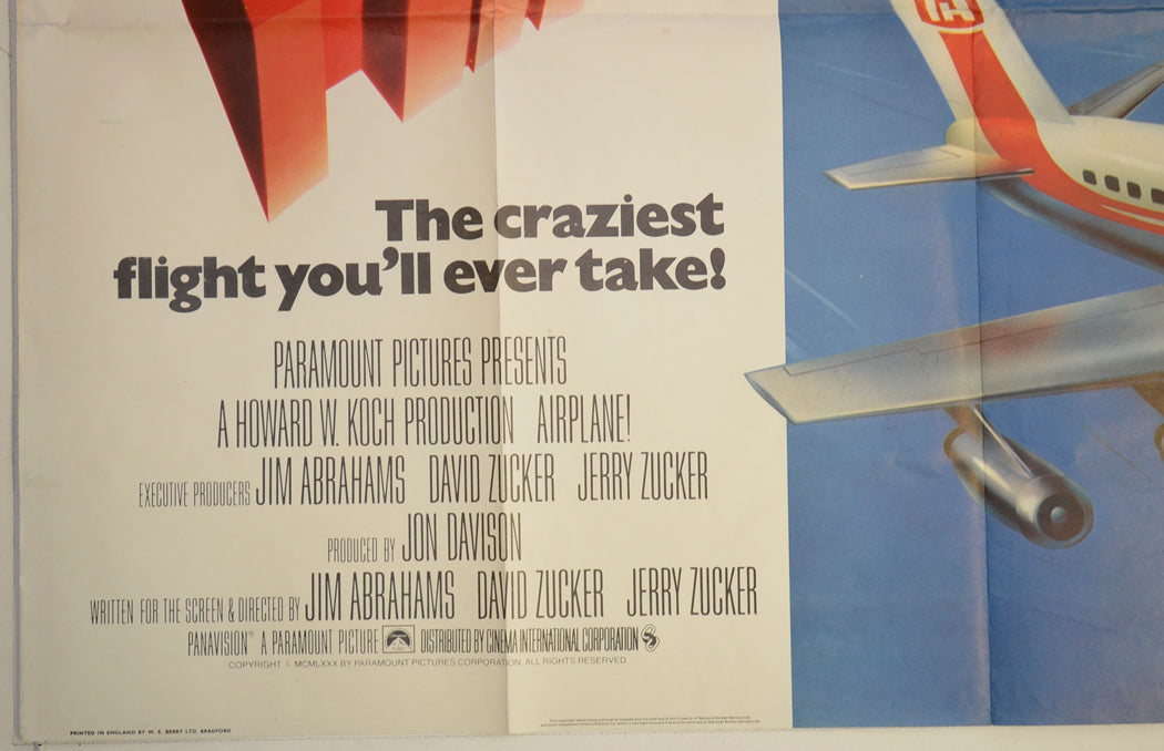 AIRPLANE! (Bottom Left) Cinema Quad Movie Poster 