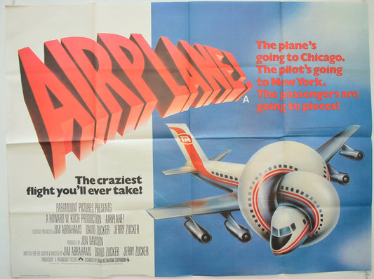 Airplane  Original British Quad Poster - Film Poster - Movie Poster 