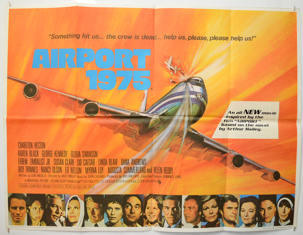 Airport 1975 Original Quad Poster - Film Poster - Movie Poster