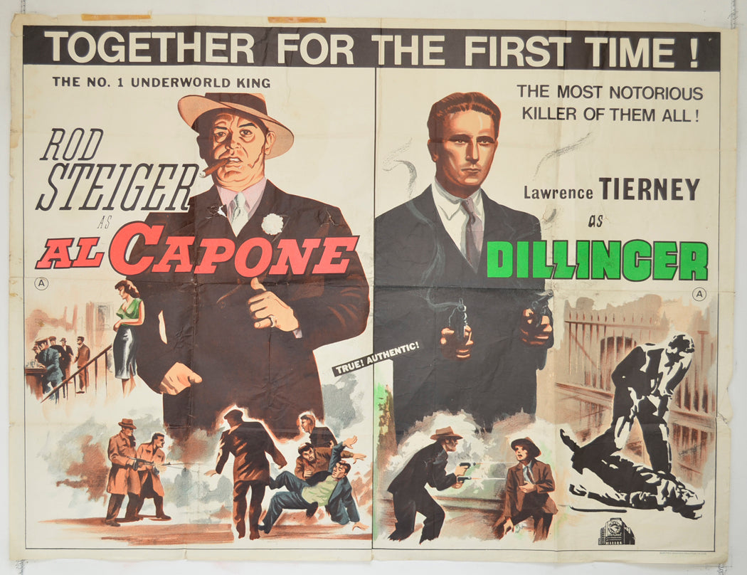 Al Capone / Dillinger  (Double Bill)   Original Quad Poster - Film Poster - Movie Poster  