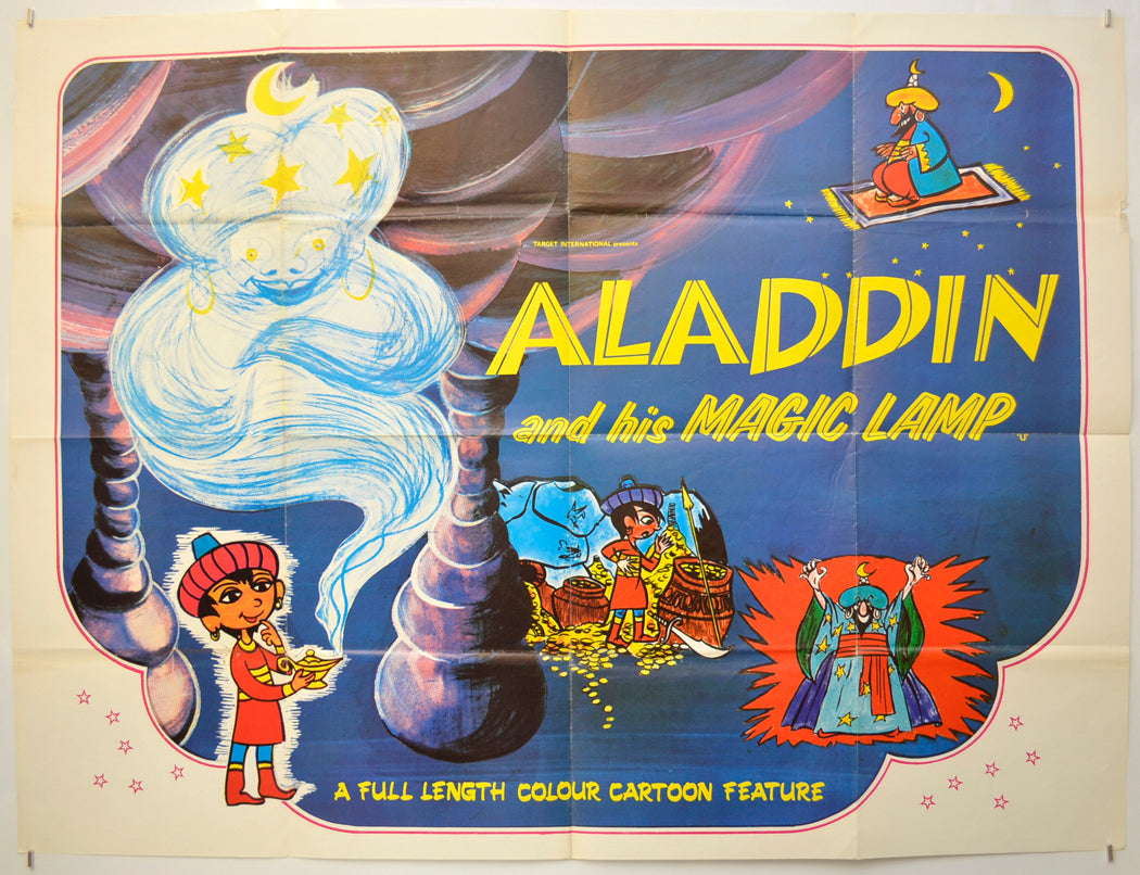 Aladdin And His Magic Lamp (a.k.a. Aladin et la lampe merveilleuse) Original Quad Poster - Film Poster - Movie Poster