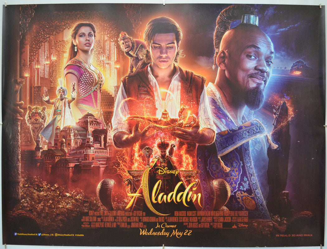 Aladdin  - Original Quad Poster - Film Poster - Movie Poster