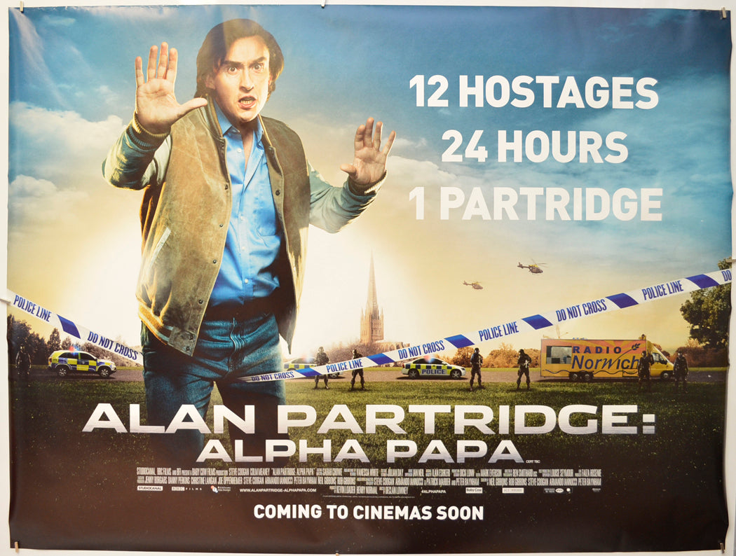 Alan Partridge : Alpha Papa  Original Quad Poster - Film Poster - Movie Poster