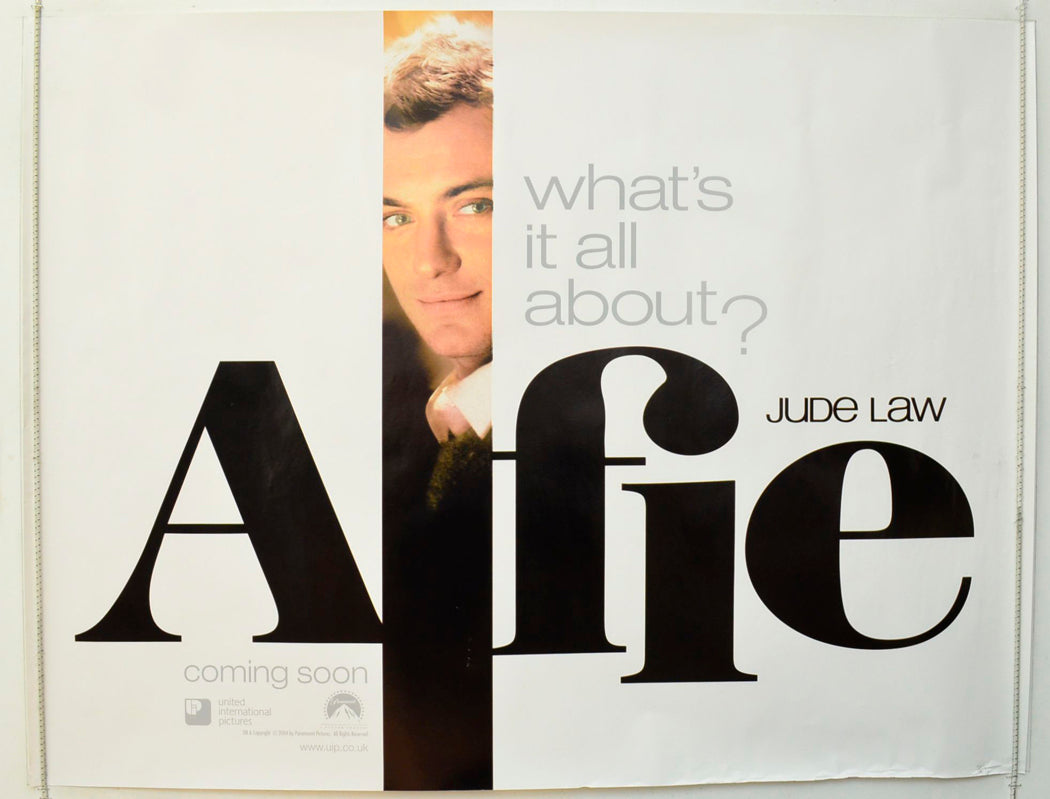 Alfie   (Teaser / Advance Version) Original British Quad Poster - Film Poster - Movie Poster