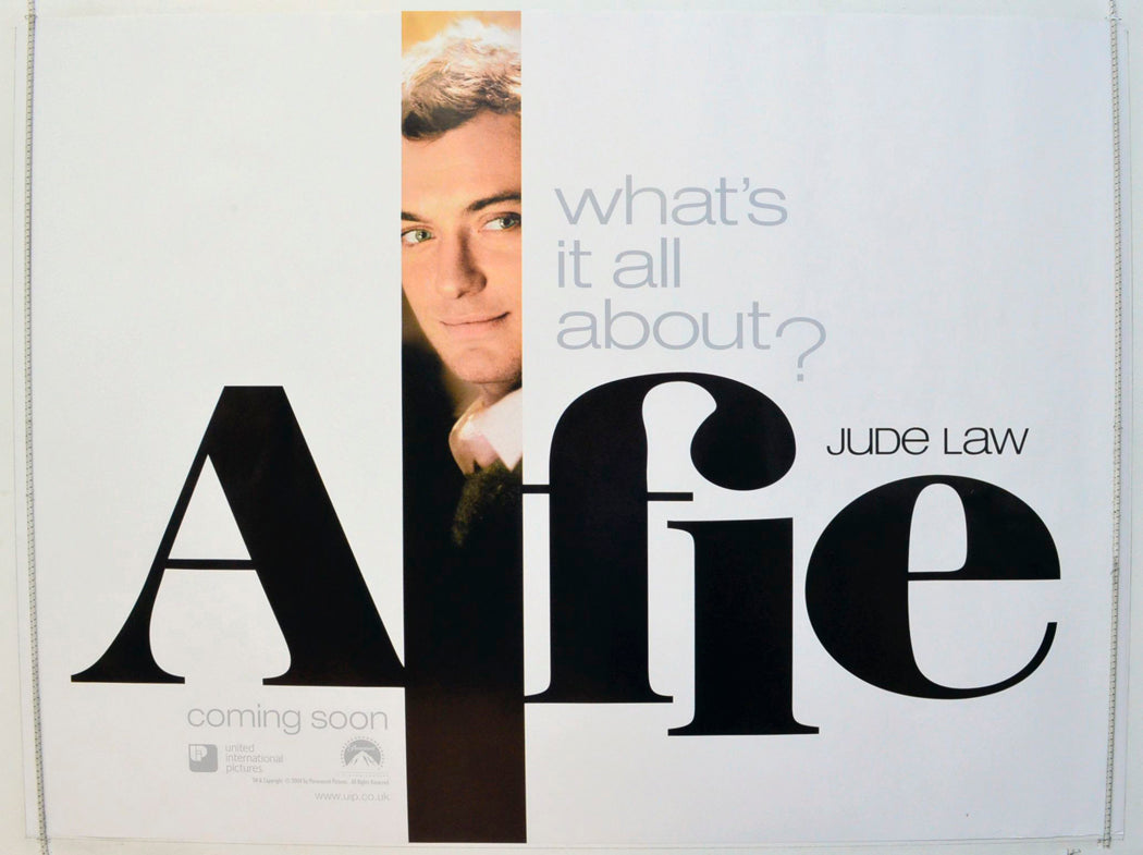 Alfie  (Teaser / Advance Version)   Original British Quad Poster - Film Poster - Movie Poster 