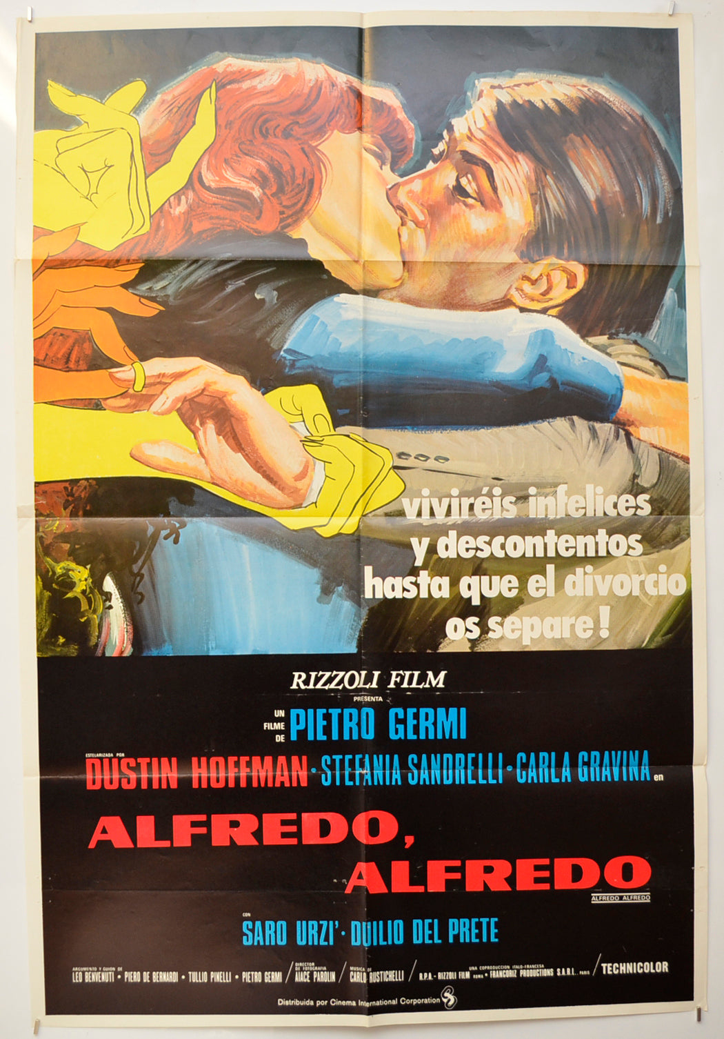 Alfredo, Alfredo Original One Sheet Poster - Film Poster - Movie Poster