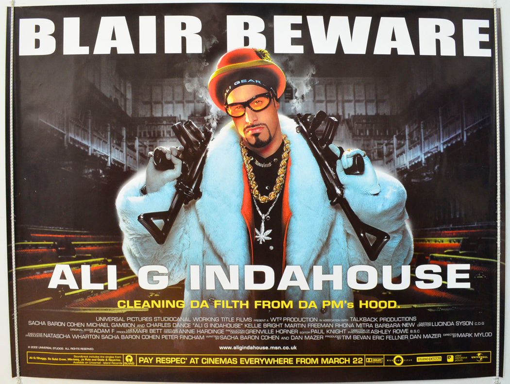 Ali G Indahouse  Original British Quad Poster - Film Poster - Movie Poster