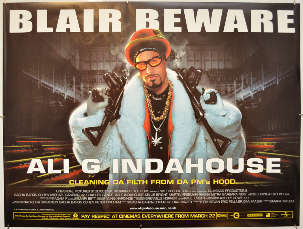 Ali G Indahouse  Original Quad Poster - Film Poster - Movie Poster