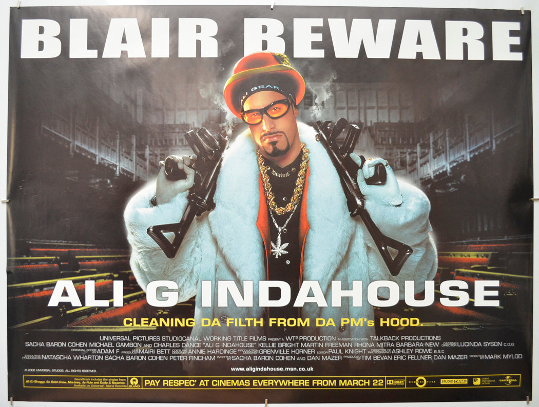 Ali G Indahouse Original Quad Poster - Film Poster - Movie Poster  