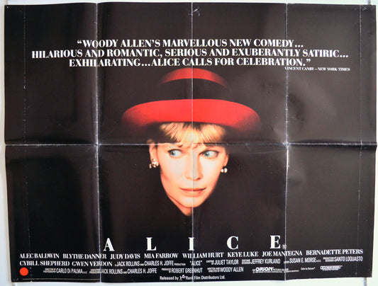 Alice  Original British Quad Poster - Film Poster - Movie Poster 