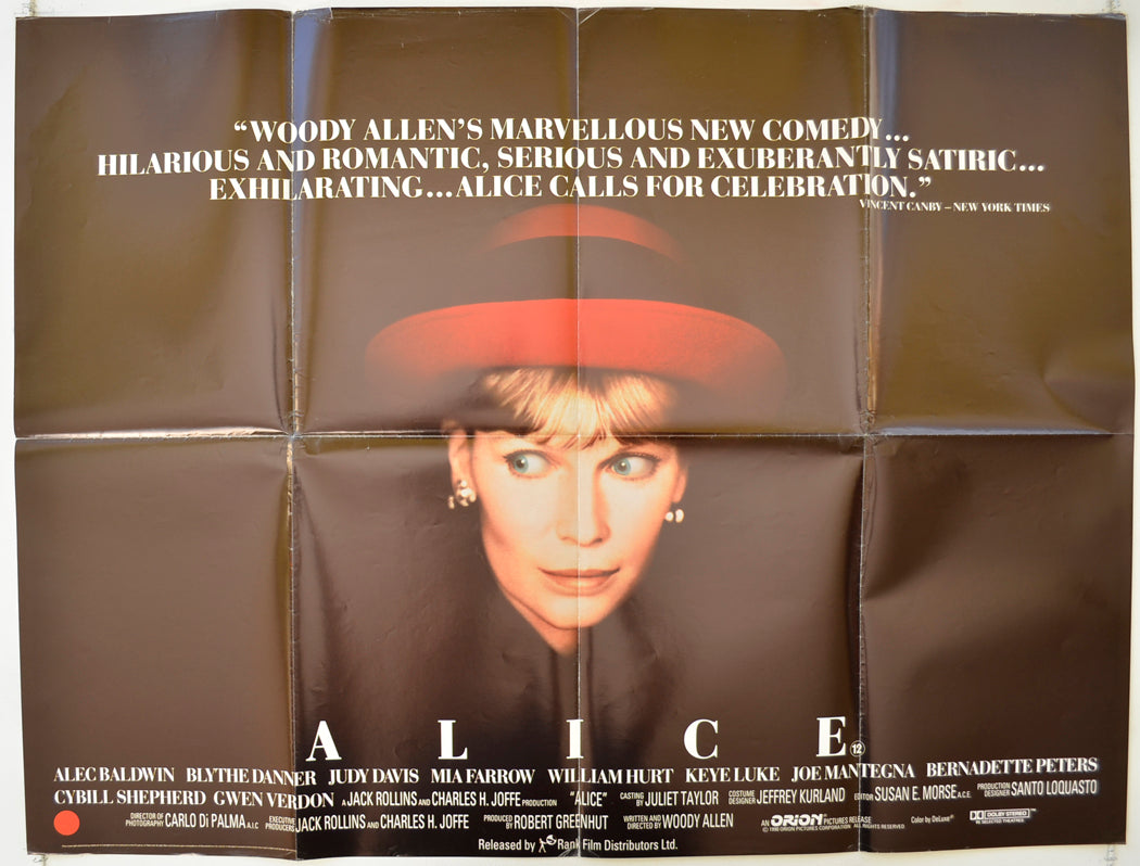 Alice   Original Quad Poster - Film Poster - Movie Poster 