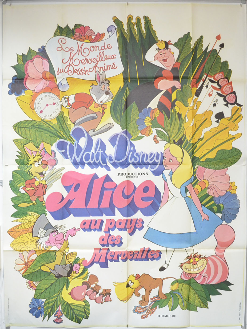 Alice in Wonderland Original French Grande Poster - Film Poster - Movie Poster