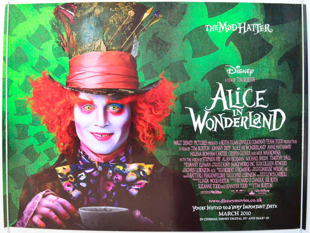 Alice In Wonderland Original British Quad Poster - Film Poster - Movie Poster 