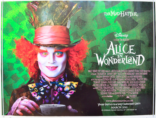 Alice In Wonderland Original British Quad Poster - Film Poster - Movie Poster 