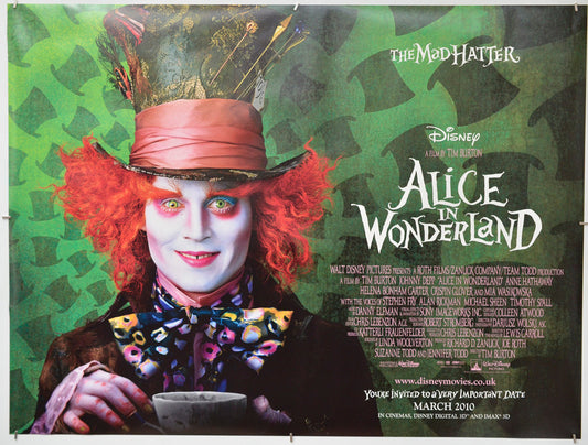 Alice In Wonderland - Original Quad Poster - Film Poster - Movie Poster