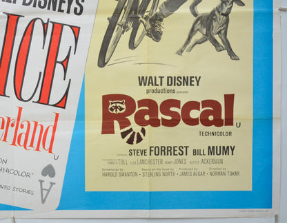 ALICE IN WONDERLAND / RASCAL (Bottom Right) Cinema Quad Movie Poster 