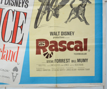 ALICE IN WONDERLAND / RASCAL (Bottom Right) Cinema Quad Movie Poster 