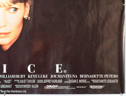 Alice (Bottom Right) Cinema Quad Movie Poster 