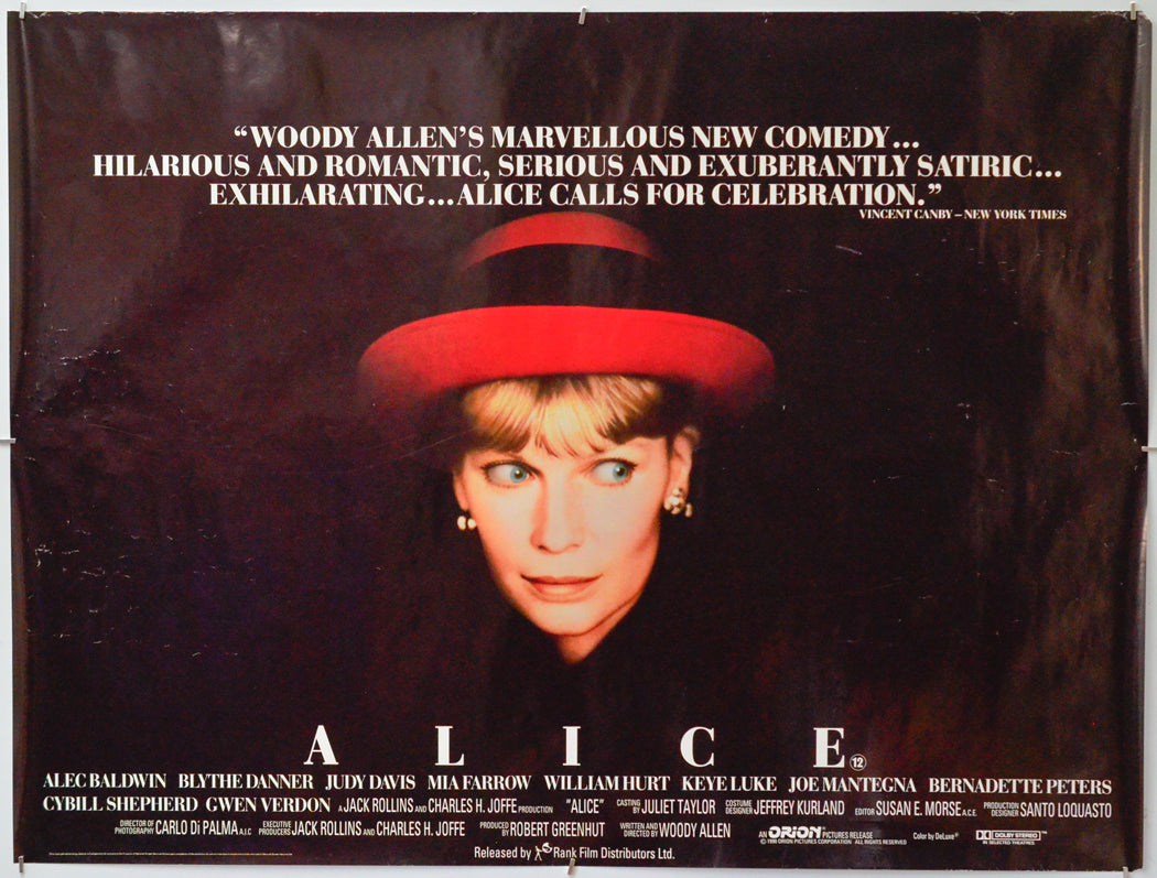 Alice - Original Quad Poster - Film Poster - Movie Poster