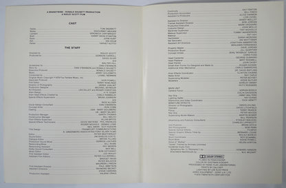 ALIEN Cinema Exhibitors Press Synopsis Credits Booklet - INSIDE 