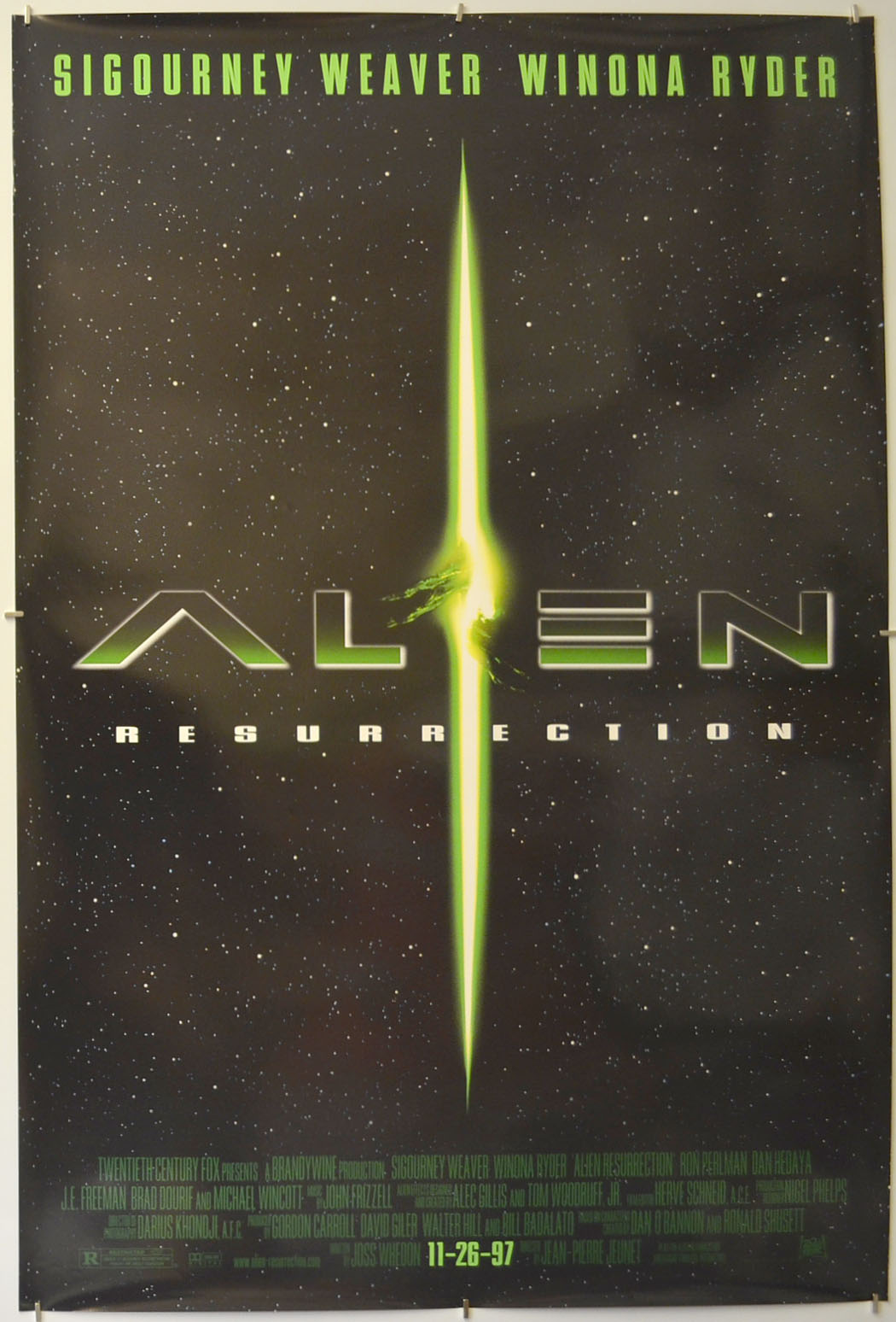 Alien : Resurrection (Teaser / Advance Version B) Original One Sheet Poster - Film Poster - Movie Poster