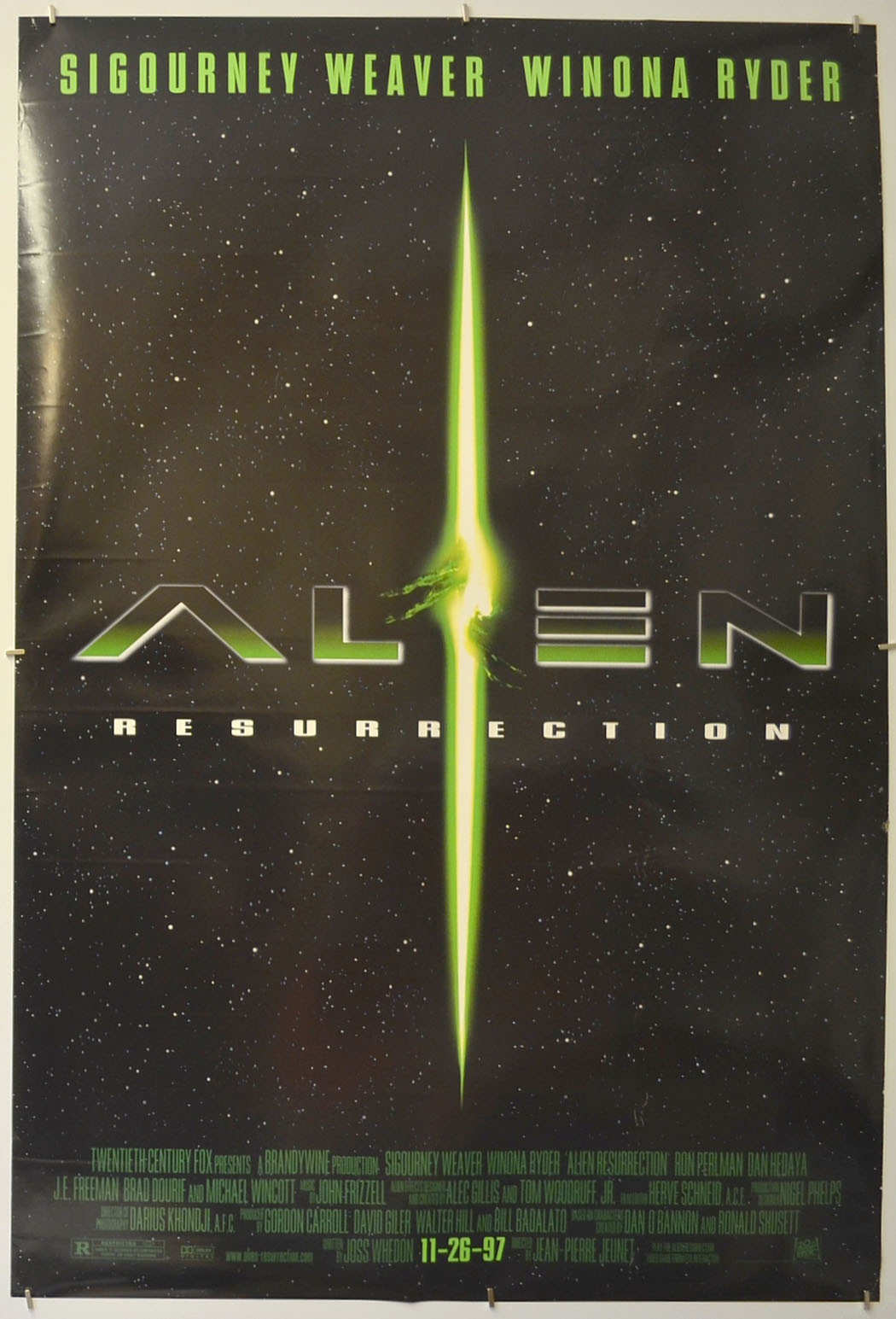 Alien : Resurrection (Teaser / Advance Version B) Original One Sheet Poster - Film Poster - Movie Poster