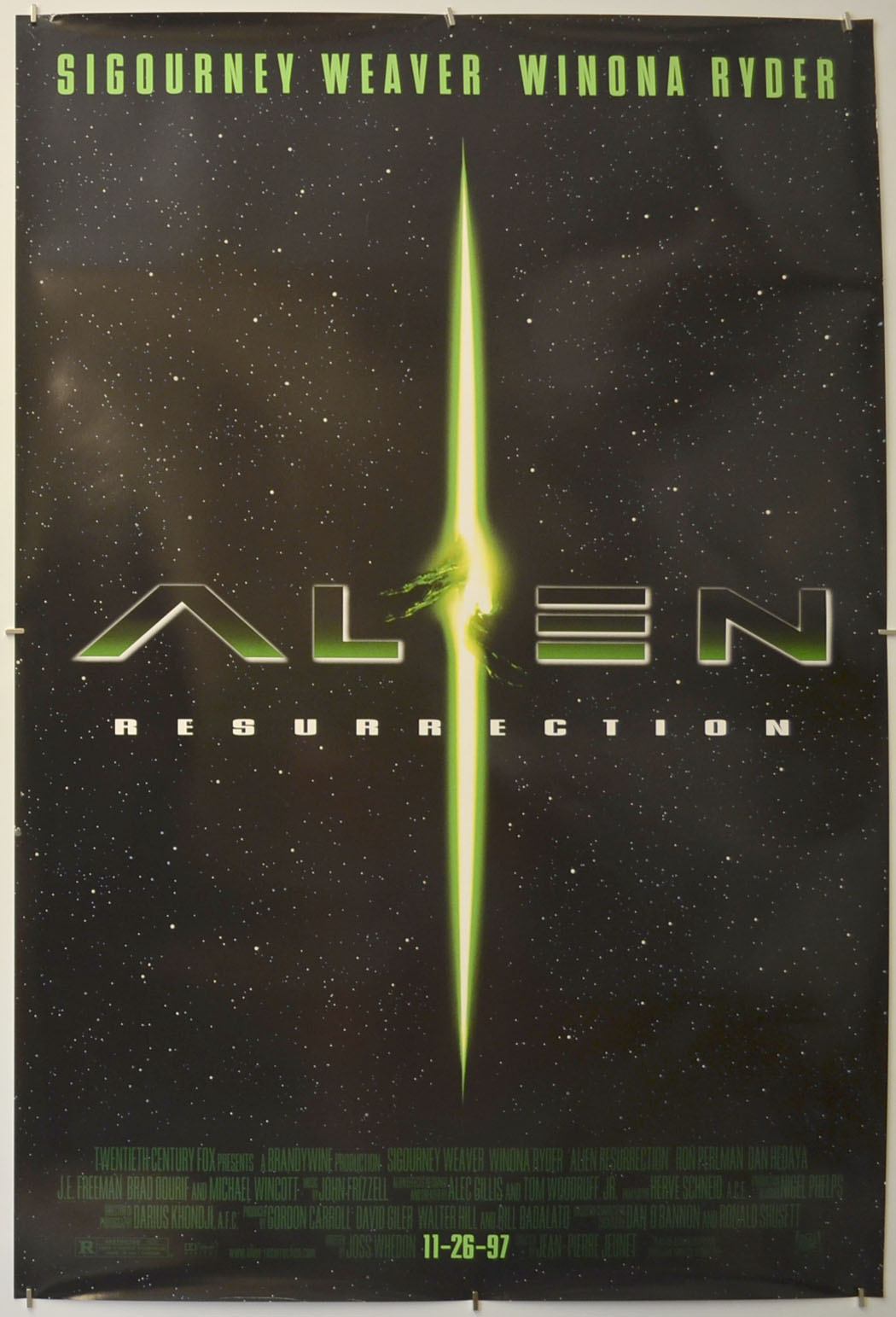 Alien : Resurrection (Teaser / Advance Version B) Original One Sheet Poster - Film Poster - Movie Poster