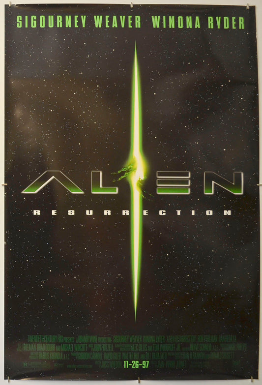 Alien : Resurrection (Teaser / Advance Version B) Original One Sheet Poster - Film Poster - Movie Poster