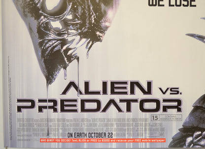 ALIEN VS PREDATOR (Bottom Left) Cinema Quad Movie Poster 