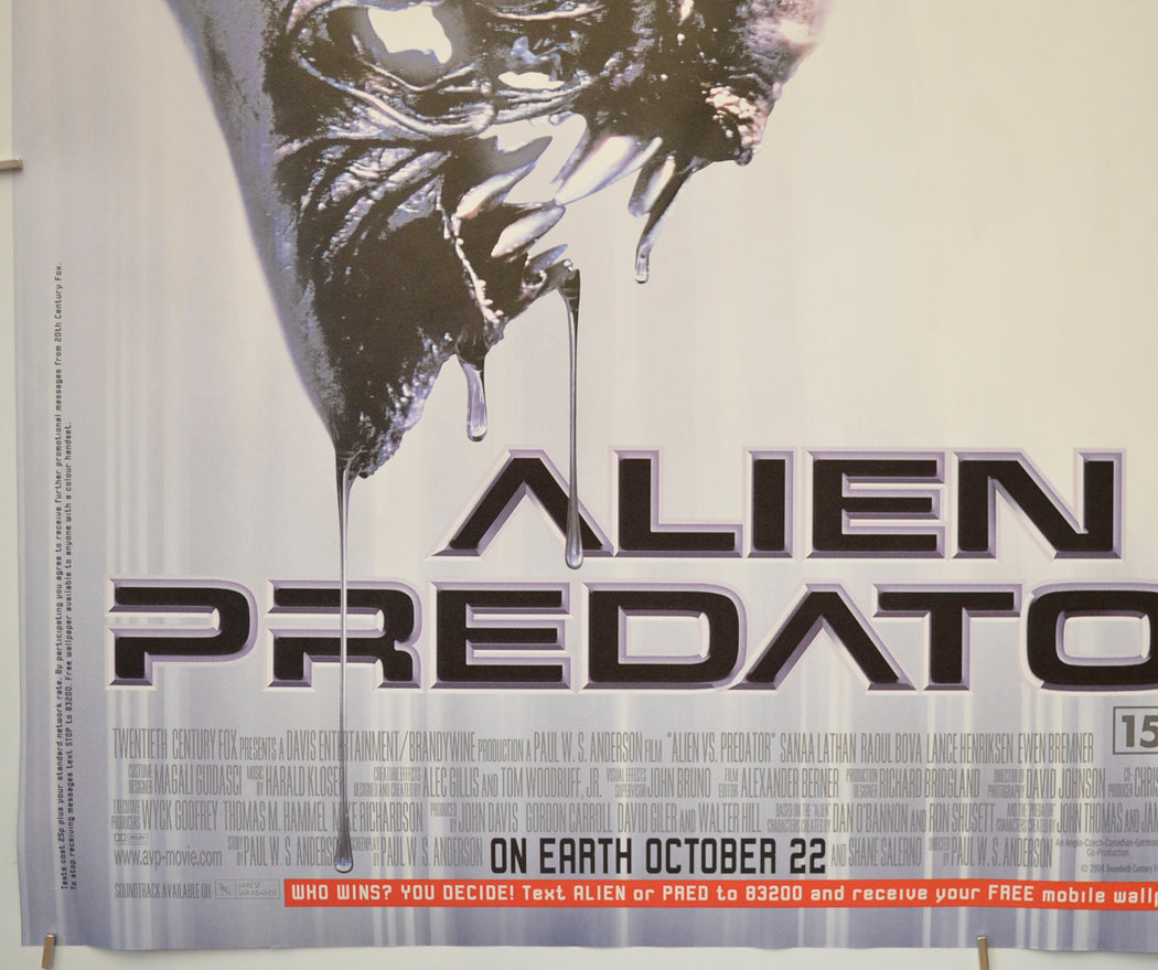 ALIEN VS PREDATOR (Bottom Left) Cinema Quad Movie Poster 