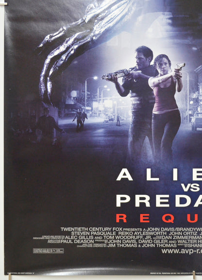 ALIENS VS PREDATOR : REQUIEM (Bottom Left) Cinema One Sheet Movie Poster 