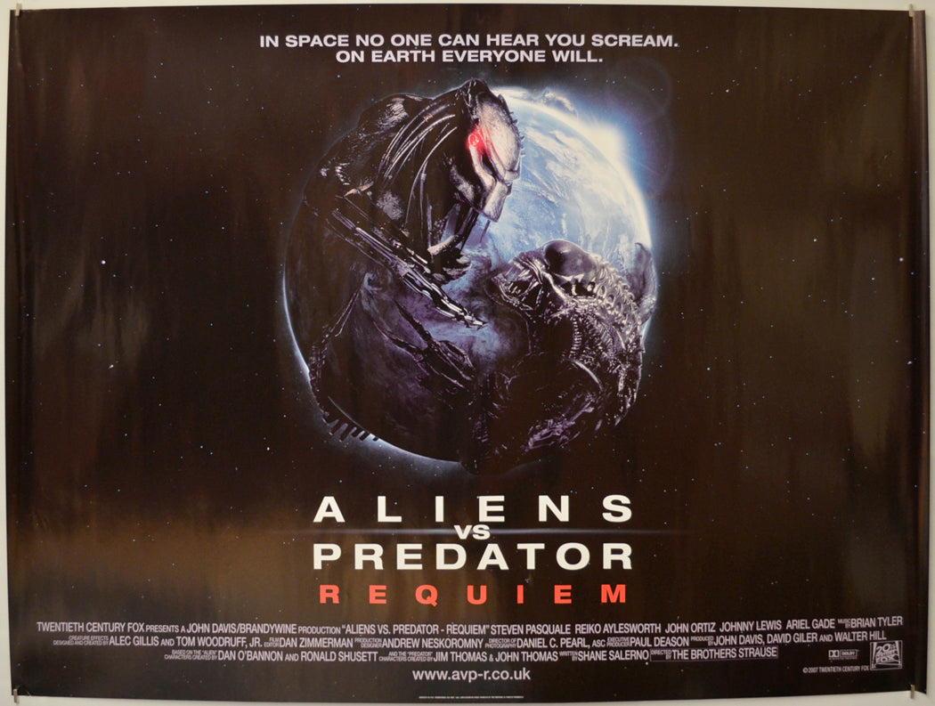 Aliens Vs Predator : Requiem Original Quad Poster - Film Poster - Movie Poster  