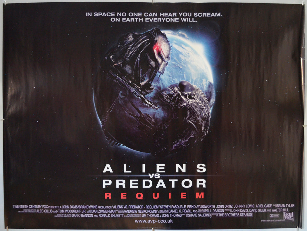 Aliens Vs Predator : Requiem - Original Quad Poster - Film Poster - Movie Poster