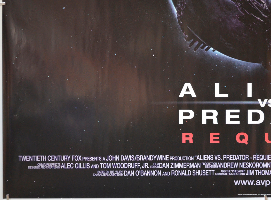 ALIENS VS PREDATOR : REQUIEM (Bottom Left) Cinema Quad Movie Poster 