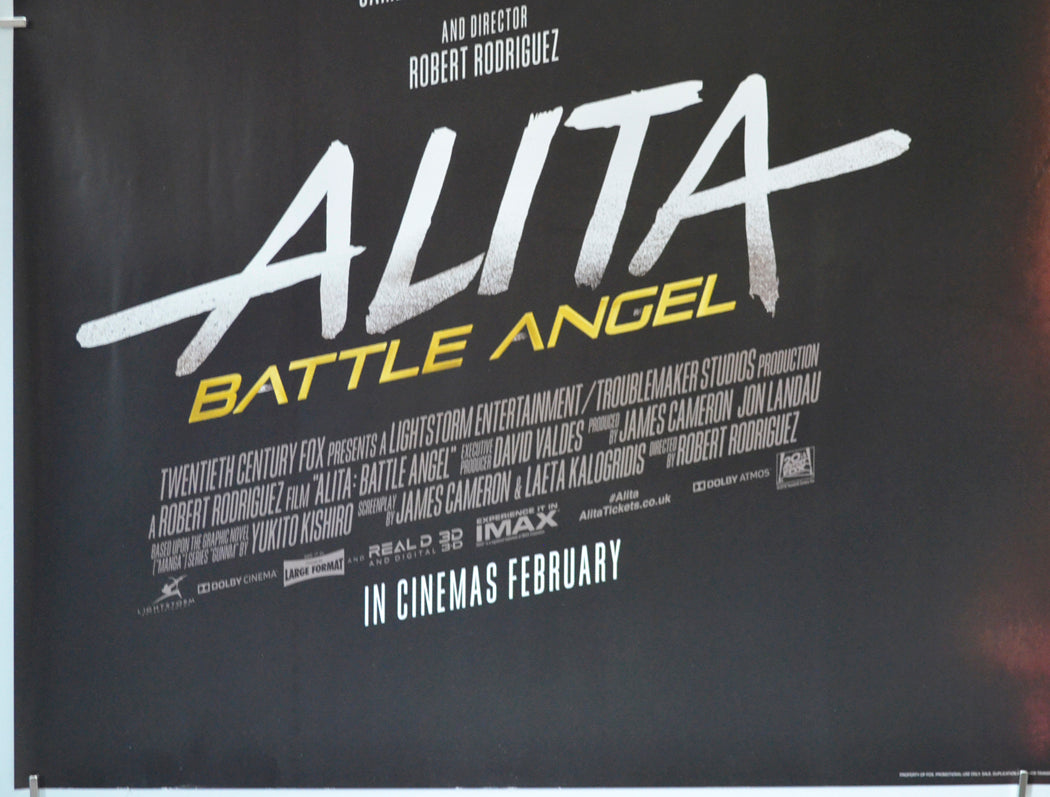 ALITA: BATTLE ANGEL (Bottom Left) Cinema Quad Movie Poster 